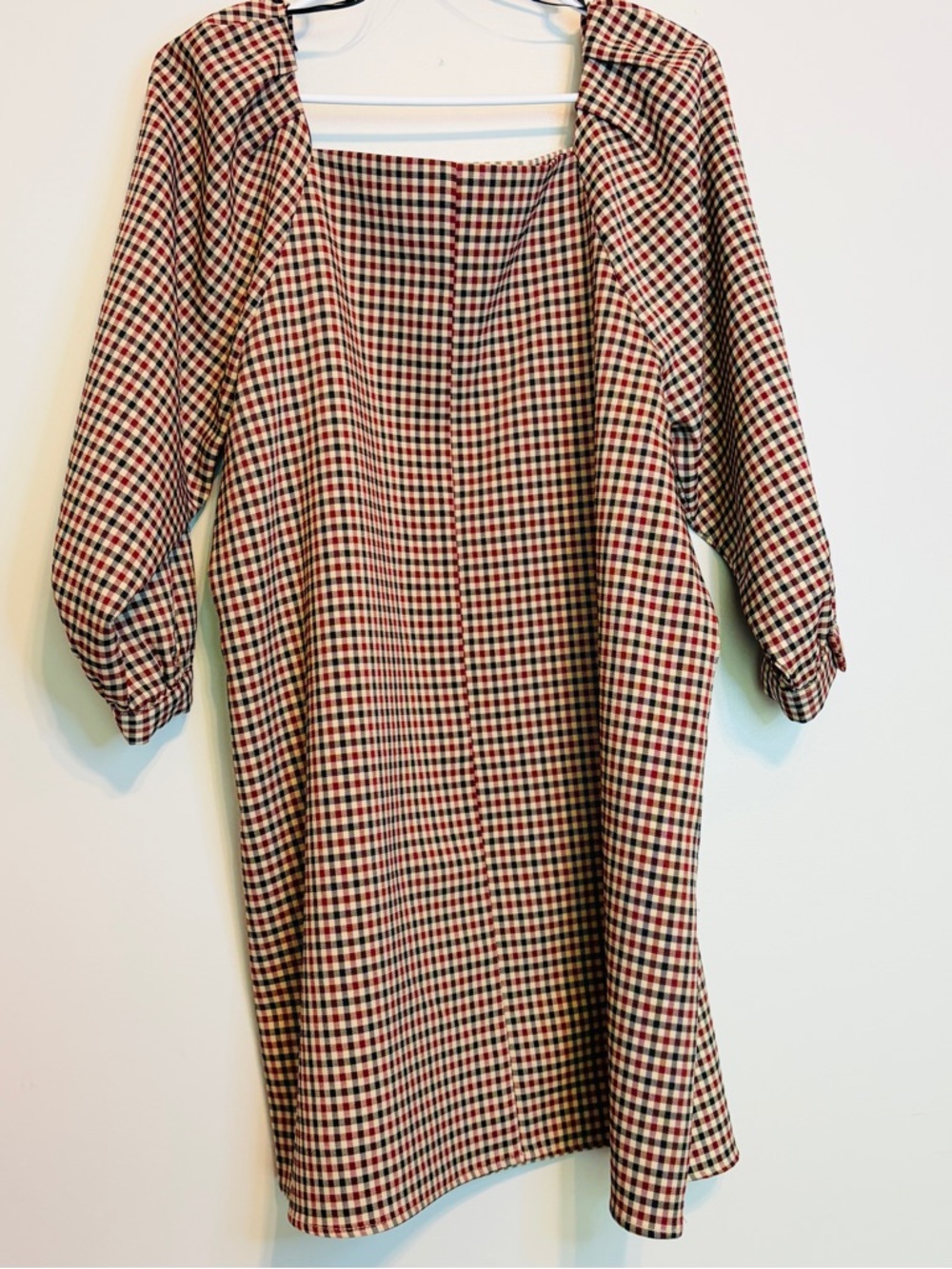 Zara Red, Black and Cream Gingham Mini Dress - Picture 4 of 8